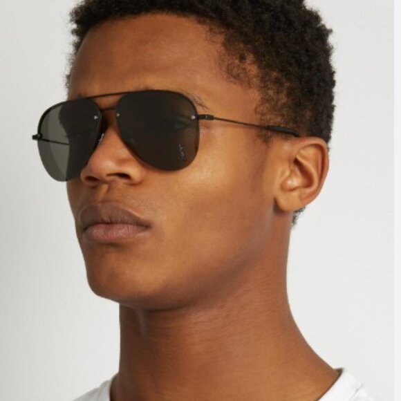 Saint Laurent CLASSIC 11 SLIM 002 Aviator Sunglasses - Black - Picture 6 of 10